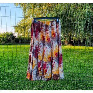 Chances R Petite Abstract Paint Splatter Skirt S